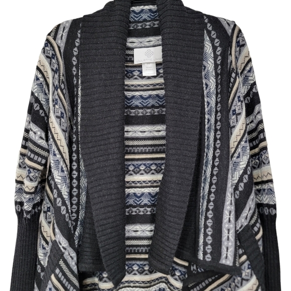 Juliette Jake Wool Blend Waterfall Open Cardigan Sweater Women's Size Small - Picture 2 of 12